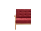 SalesFever® Design Schlafsofa Strukturstoff kaminrot ausklappbar skandinavische Möbel Dundal 393802 Miniaturansicht - 4