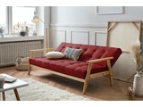 SalesFever® Design Schlafsofa Strukturstoff kaminrot ausklappbar skandinavische Möbel Dundal 393802 Miniaturansicht - 8