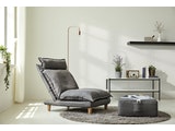 SalesFever® Sessel mit Hocker Webstoff Grau Cloud 394830 Miniaturansicht - 6