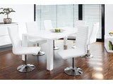 SalesFever® Esszimmerstuhl weiß Kunstleder-Optik 4er Set Lio 399613 Miniaturansicht - 5