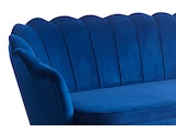 SalesFever® Muschelsofa 3-Sitzer aus Samt Dunkelblau Arielle 371855 Miniaturansicht - 3