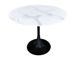 SalesFever® Tisch 100 cm Durchmesser rund mit Säulenfuß, in Marmoroptik 361634 Miniaturansicht - 1