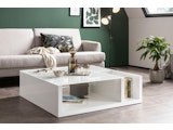 SalesFever® Couchtisch Weiß 100x100 cm mit 3 Ablagefächern Oido 399712 Miniaturansicht - 3