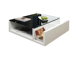 SalesFever® Couchtisch Weiß/Schwarz 100x100 cm mit 3 Ablagefächern Oido 399781 Miniaturansicht - 1