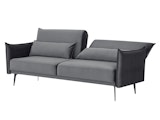 SalesFever® 3-Sitzer Sofa Samt Grau Liv 368510 Miniaturansicht - 3
