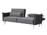 SalesFever® 3-Sitzer Sofa Samt Grau Liv 368510 Miniaturansicht - 4