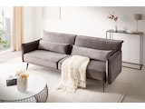 SalesFever® 3-Sitzer Sofa Samt Grau Liv 368510 Miniaturansicht - 7