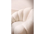 SalesFever® Sessel und Hocker Set aus Teddyfell Weiß Blossom 368084 Miniaturansicht - 2