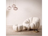 SalesFever® Sessel und Hocker Set aus Teddyfell Weiß Blossom 368084 Miniaturansicht - 4