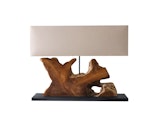 SalesFever® Tischleuchte Treibholz/Leinen Natur 59 cm Breeze 367322 Miniaturansicht - 3