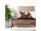 SalesFever® Tischleuchte Treibholz/Leinen Natur 59 cm Breeze 367322 Miniaturansicht - 2