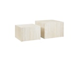 SalesFever® Couchtisch 2er Set in Travertinoptik quadratisch Beige Harlow 367971 Miniaturansicht - 1