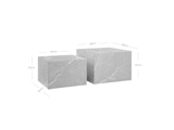 SalesFever® Couchtisch 2er Set in Marmoroptik quadratisch Grau Harlow 368046 Miniaturansicht - 4