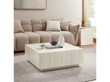 SalesFever® Couchtisch Beige 90x90 cm in Travertinoptik Jaxon 367964 Miniaturansicht - 1