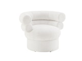 SalesFever® Sessel mit Drehfunktion aus Boucléstoff Weiß Sanremo 367261 Miniaturansicht - 1
