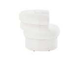 SalesFever® Sessel mit Drehfunktion aus Boucléstoff Weiß Sanremo 367261 Miniaturansicht - 4