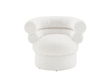 SalesFever® Sessel mit Drehfunktion aus Boucléstoff Weiß Sanremo 367261 Miniaturansicht - 3