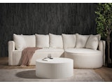 SalesFever® Couchtisch rund Ø 90 cm aus MDF in Naturweiß Skara 368015 Miniaturansicht - 2