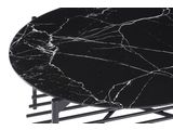 SalesFever® Couchtisch Ø 84 cm Schwarz mit Glasplatte in Marmoroptik VELARO 366899 Miniaturansicht - 6