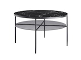 SalesFever® Couchtisch Ø 81 cm mit Tischplatte in Marmoroptik Schwarz NOCTIS 366905 Miniaturansicht - 2