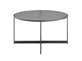 SalesFever® Couchtisch Ø 80 cm mit Glasplatte in Strukturoptik Schwarz VANTA 366912 Miniaturansicht - 3