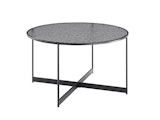 SalesFever® Couchtisch Ø 80 cm mit Glasplatte in Strukturoptik Schwarz VANTA 366912 Miniaturansicht - 4