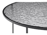 SalesFever® Couchtisch Ø 80 cm mit Glasplatte in Strukturoptik Schwarz VANTA 366912 Miniaturansicht - 6