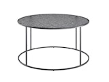 SalesFever® Couchtisch Ø 80 cm mit Glasplatte in Strukturoptik Schwarz VELAR 366936 Miniaturansicht - 1