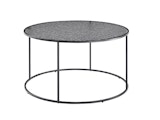 SalesFever® Couchtisch Ø 80 cm mit Glasplatte in Strukturoptik Schwarz VELAR 366936 Miniaturansicht - 2