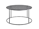 SalesFever® Couchtisch Ø 80 cm mit Glasplatte in Strukturoptik Schwarz VELAR 366936 Miniaturansicht - 4