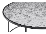 SalesFever® Couchtisch Ø 80 cm mit Glasplatte in Strukturoptik Schwarz VELAR 366936 Miniaturansicht - 5