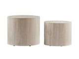 SalesFever® Couchtisch oval 2er Set in Travertinoptik Beige HARLEY 367001 Miniaturansicht - 4