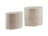 SalesFever® Couchtisch oval 2er Set in Travertinoptik Beige HARLEY 367001 Miniaturansicht - 1