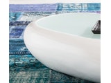 SalesFever® Couchtisch weiss hochglanz oval 115 cm Glasplatte GODI n-9918 Miniaturansicht - 4