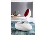 SalesFever® Couchtisch weiß hochglanz 115 cm Wohnzimmertisch oval JAIK n-9919 Miniaturansicht - 2