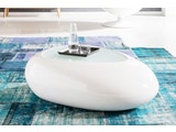 SalesFever® Couchtisch weiß hochglanz 115 cm Wohnzimmertisch oval JAIK n-9919 Miniaturansicht - 1