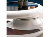 SalesFever® Couchtisch weiß 360 Grad drehbar 90 cm Glasplatte ENRIC n-9920 Miniaturansicht - 4