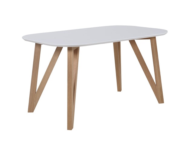 Esstisch 140x90 cm Aino weiß Holz stabile Beine Tisch n-1072-7667 von SalesFever®