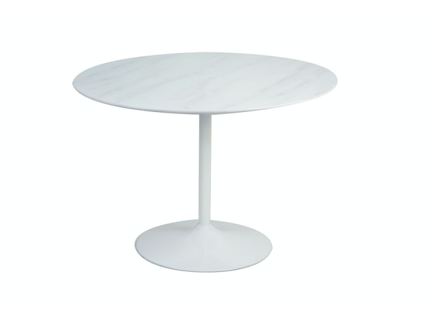 Tisch weiß in Marmoroptik rund Ø 110 cm Swirl 394281 von SalesFever®