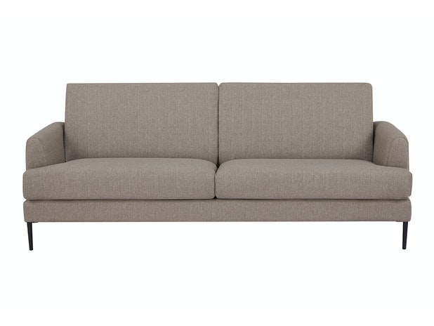 Sofa hellbraun 3-Sitzer Strukturstoff Tokyo 394557 von SalesFever®