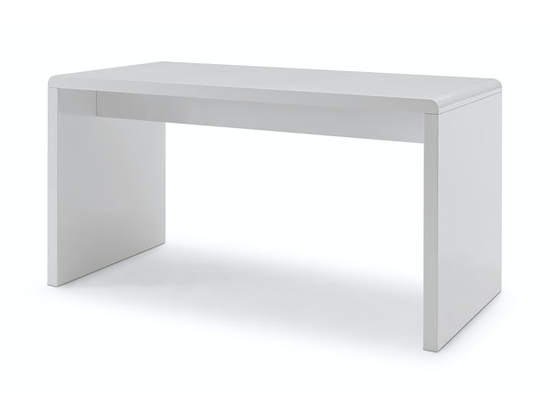 Schreibtisch 140x70 cm Weiß hochglanz lackiert Calvin 396889 von SalesFever®