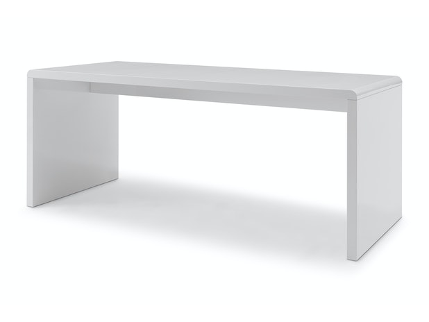Schreibtisch 180x80 cm Weiß hochglanz lackiert Calvin 396902 von SalesFever®