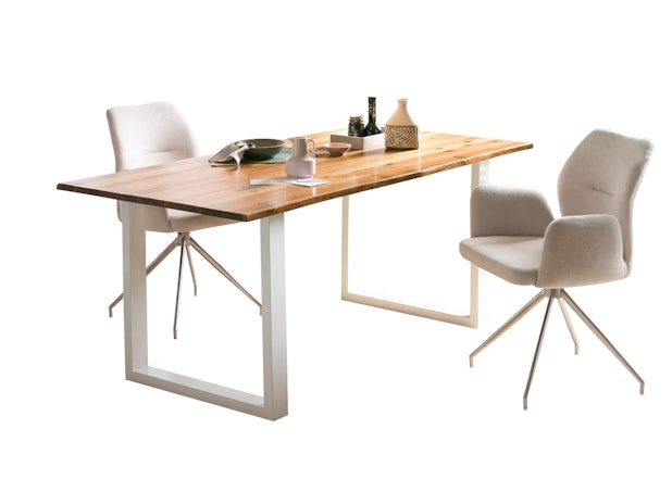 Esstisch 120x80 cm Akazie Gestell in U-Form WESLEY 398876 von SalesFever®