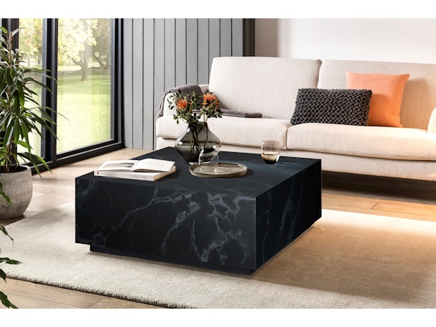 Couchtisch 90x90 cm in Marmoroptik Schwarz JAXON 398609 von SalesFever®