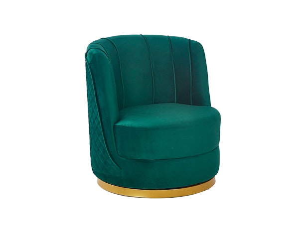 Drehsessel aus Samt Grün Aubrey 372005 von SalesFever®