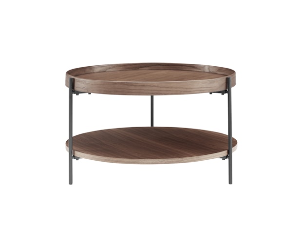 Couchtisch rund Ø 69 cm Arlo Walnuss 367551 von SalesFever®
