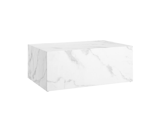 Couchtisch rechteckig 90x60 cm Weiß Marmoroptik Aston  368022 von SalesFever®