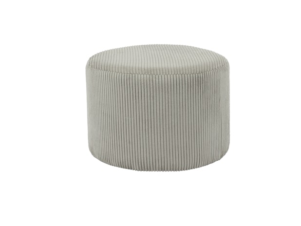 Sitzhocker rund Ø55 cm in Cord-Optik Bornholm Hellgrau 367889 von SalesFever®
