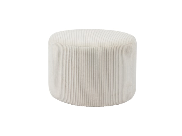 Sitzhocker rund Ø55 cm in Cord-Optik Bornholm Beige 367896 von SalesFever®