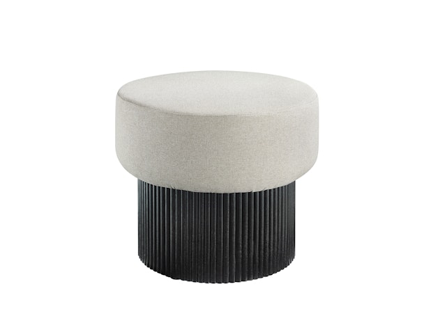 Sitzpouf mit Stauraum Ø 50 cm in Schwarz/Grau JONTE 366721 von SalesFever®